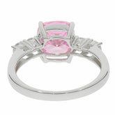 Sterling Silver Semi Mount Ring Setting Cushion CU 8X8mm 5 Stones Ring - Syzjewelry